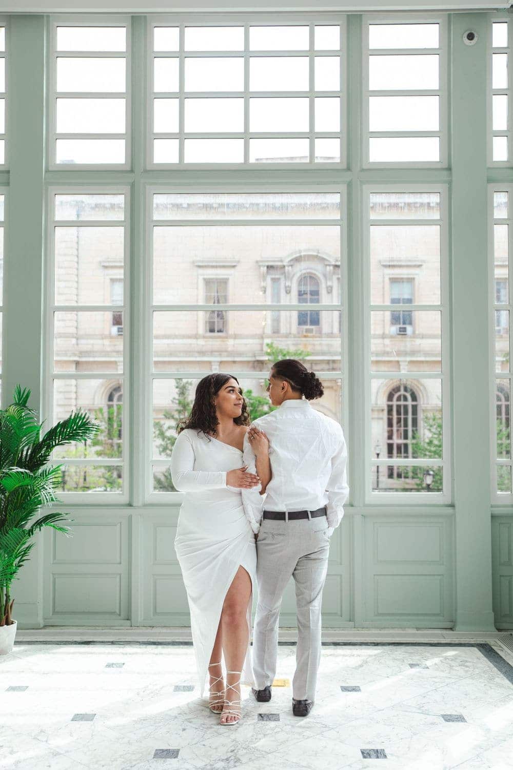 Couples photo session in a mint conservatory by Create With Amy, couples photography priced at 450 dollars